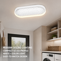 Plafonnier LED RGB à double effet lumineux, lampe ronde moderne à montage en surface, éclairage intérieur pour chambre à coucher, cuisine, décoration de la maison