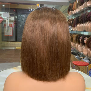 Perruque Bob en Cheveux Humains avec Fermeture en Dentelle T1B4 4*4, 8 Pouces, Lisse, Cheveux du Vietnam - Product Image 1