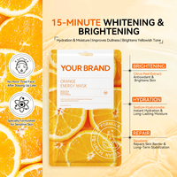 Masque facial apaisant et hydratant à l'essence d'orange, soin de la peau du visage, fourni directement par l'usine