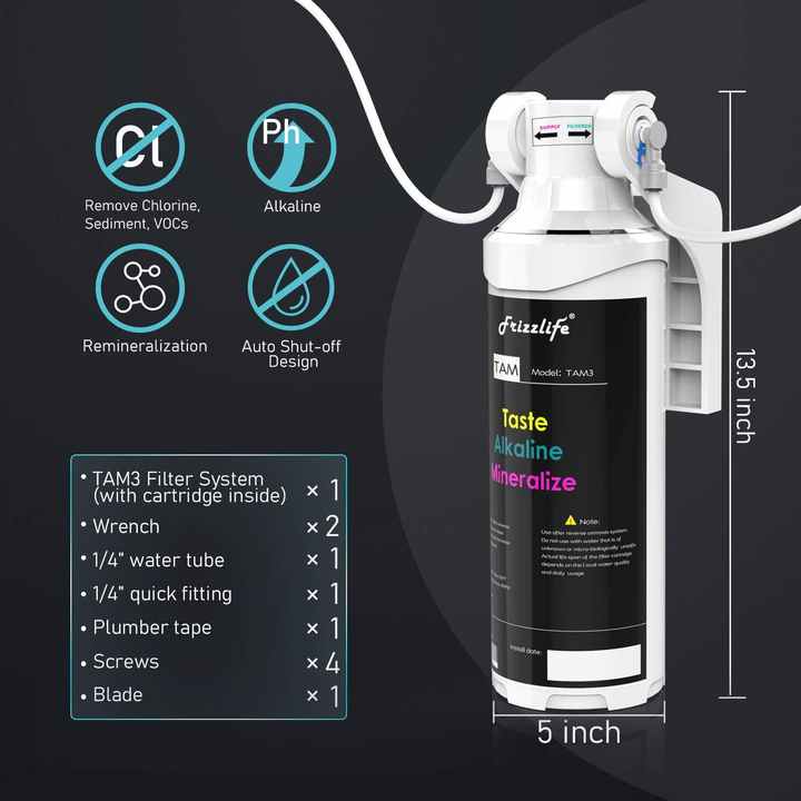 Filtro Acqua Inline NSF/ANSI 42 - Confezione Da 3, Per Frigoriferi E Impianti Sottolavello, Riduzione Cloro E Sedimenti - Foto 6