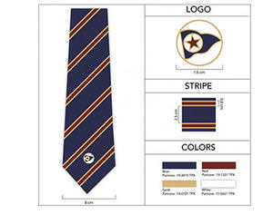 ربطات عنق رجالية مصنوعة يدويًا من البوليستر الصلب، بشعار وألوان مخصصة، ربطات عنق شخصية للزي الرسمي بنمط مخطط - Product Image 4