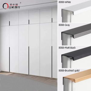 Modern Cina Sederhana aluminium Aloi pegangan mebel 128mm untuk lemari kamar tidur gudang ruang tamu Hotel - Product Image 1