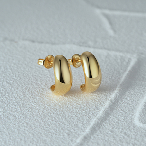Boucles d'oreilles clous CANNER S925 en argent sterling plaqué or 18 carats avec zircon, forme goutte d'eau, pour filles, vente en gros - Product Image 3