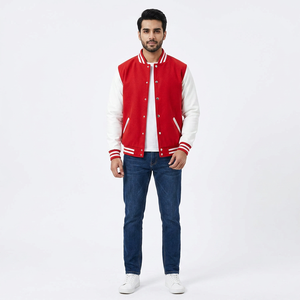 <b>Mens</b> Junior Varsity Letterman <b>Jacket</b> Custom High-quality Embroidery Logo Winter Stand Collar for <b>Men</b> - Product Image 1