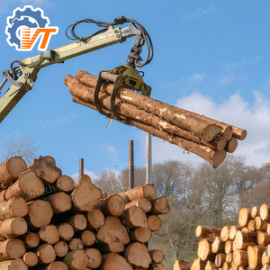 Präzision für 450 Bagger befestigungen Rotierender Holz greifer Holz greifer 1200mm Backen öffnung für die Effizienz der Holz sortierung - Product Image 1