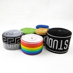 Vente en gros de bande élastique jacquard personnalisée en polyester de haute qualité avec logo de marque pour la décoration intérieure - Product Image 4