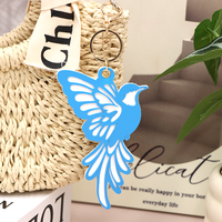 Breloque de sac à main en cuir PU tendance avec motif floral et ornement d'hirondelle, pendentif décoratif multi-usage, cadeau pour hommes et femmes