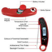 2 in 1 Digital Kitchen LCD Meat Thermometer with Can Opener Cooking Grill BBQ Food Thermometer Waterproof Barbecue Thermometer