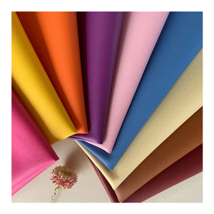 Tissu en cuir synthétique PVC à texture litchi, motif gaufré pour canapés et chaises - Product Image 1