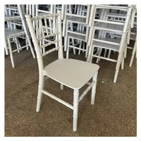 Chaises Chiavari blanches en résine plastique empilables de haute qualité pour enfants, vente en gros