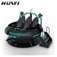 9D VR 360 Silla de simulación de vuelo UFO para el hogar y deportes al aire libre compatible con 5 asientos PC y equipo MR para Cinema VR Experience