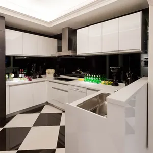 Skyland Customized Modern Style Smart Kitchen Cabinets Set Lacquer Kitchen Cabinet Designs