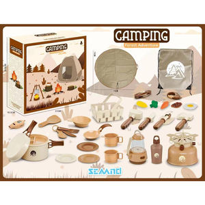 Seamind <span class=keywords><strong>Kids</strong></span> Outdoor Explorer <span class=keywords><strong>Kit</strong></span> Soft Pretend Spielen Sie Camping-Werkzeuge mit Spielzeug zelt Bunch able Pocket Fire Barbecue Set aus Kunststoff - Product Image 4