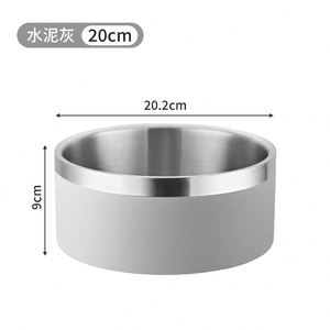 Bol pour animaux de compagnie en acier inoxydable poli de 64 oz, surface anti-taches, facile et rapide à nettoyer - Product Image 5