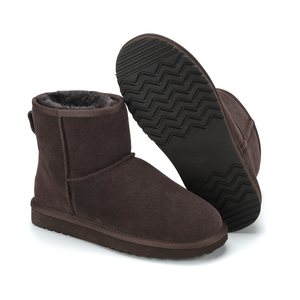 Botas Cortas de Mujer Resistentes al Agua, de Piel Dividida, con Forro Completo de Piel de Oveja, Plantilla de Espuma Viscoelástica y Suela de EVA, Punta Redonda, para Exteriores - Product Image 5