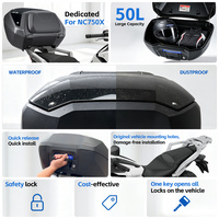 Top Case Moto pour Honda NC750X, Boîte de Rangement à Libération Rapide, Étui de Casque Verrouillable, Coffre Arrière Pratique pour Bagages