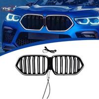 Pour BMW X6 G06 2023-2025, version double ligne, calandre noire à LED éclairée, matériau ABS, vente en gros d'usine