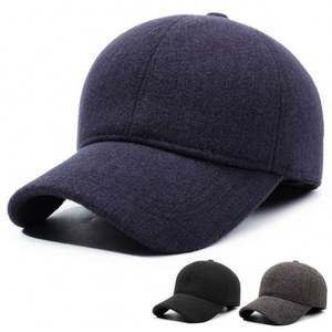 Casquette de baseball chaude d'hiver, résistante au froid, doublure en polaire, protection des oreilles, casquette de baseball en coton épais pour hommes - Product Image 3