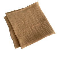 Serviette en gaze de coton 40x40cm, mousseline unie, décoration de table de mariage, serviette de dîner rustique, réutilisable, lavable, vente en gros