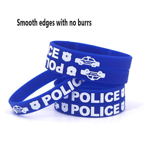 Vente chaude Fabrication en Stock Sécurité Enfants Bleu Silicone Bracelet Sport Activité Doux Impression Bracelet - Product Image 4