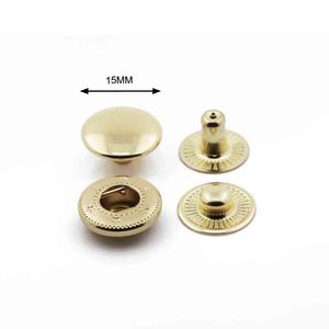 Vòng Hình Dạng Bốn Phần Nút Nickel Miễn Phí <span class=keywords><strong>Brass</strong></span> Vàng Màu 15Mm Mùa Xuân Snap Nút Cho Túi Xách - Product Image 1
