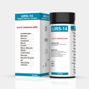 Paquet URS-14 de 100 bandelettes de test d'urine 14 paramètres appareil d'examen d'acuité visuelle - Product Image 1