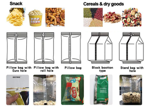 Máquina de envasado de azúcar granulada blanca al vacío para salchichas de embalaje de frutas secas de semillas de bolsita multifunción - Product Image 6