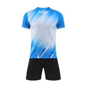 Benutzer definierte Retro Blue Football Jersey Schnellt rocknen Hochwertige Günstige Fußball tragen Uniformen Produkt - Product Image 1