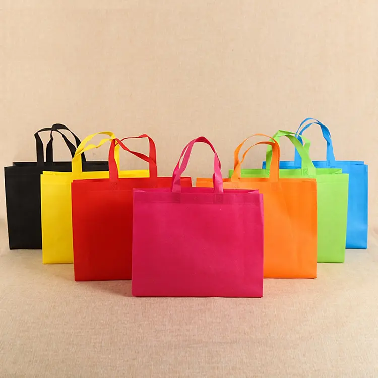 Оптовая продажа, экологически чистые многоразовые продуктовые полипропиленовые ламинированные нетканые сумки для покупок