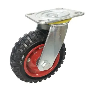 重型工业户外手推车脚轮尺寸6英寸平自由脚轮