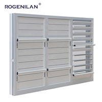 Fenêtres à persiennes en aluminium insonorisées sur mesure Rogenilan, extérieures, à commande manuelle, ajustables, pour maisons