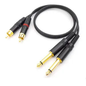 High quality 6.35mm mono male to RCA cable