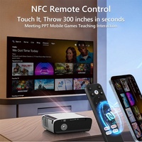 Projecteur TV Android 14.0 le plus récent, Google Projector 1850ANSI 4K Home Cinema Business Beamer avec USB LED/LCD Stéréo