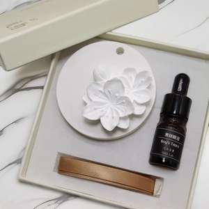 Ornements d'art décoratif pour la maison désodorisant de voiture suspendu parfumé gypse diffuseur d'arôme pierre coffret cadeau - Product Image 6