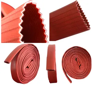High Pressure Rubber Fire Hose Durable Red Hose With Brass/aluminum Storz Hose Couplings Germany Type For Fire Fighting 20bar
