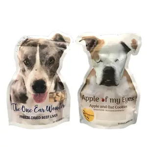 Custom Design Verpackung Reiß verschluss Beutel Plastiktüten Logo Haustier Snack Hund behandeln Tasche Tiernahrung Tasche Paket