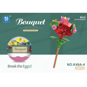 Neue K49A Assembly Series 6-1 <span class=keywords><strong>Mini</strong></span> Box 1:36 Bouquet Roses Kunststoff-Ei-Bausteine für Kinder Überraschung spielzeug für Jungen Mädchen - Product Image 2