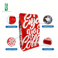 Bolsas de Café de Aluminio con Fondo Cuadrado, Resistentes a la Humedad, Impresión Personalizada, para Granos de Café, Bolsas de Empaque para Alimentos con Cierre, 250g, Venta al Por Mayor