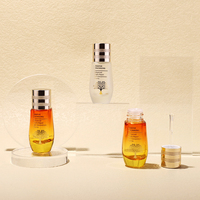 Flacon compte-gouttes de luxe en verre incurvé 30 ml, bâton de massage en verre dépoli mat, flacon vide pour emballage cosmétique d'huiles essentielles