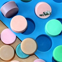 Moules en Silicone à 9 cavités, de qualité alimentaire, pour chocolat, biscuits de forme ronde