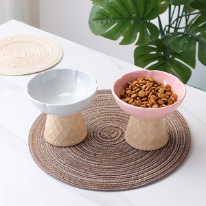 El cuenco de cerámica para gatos con forma de helado de barbilla negra protege el cuenco cervical para gatos y perros - Product Image 4