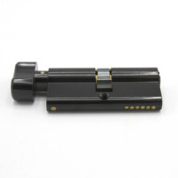 Gran oferta en Alemania, cilindro de cerradura negro de una sola Puerta Abierta de latón macizo de 70mm con 5 llaves de ordenador