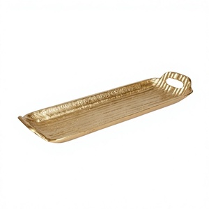 Elegant Design Eco Friendly Metal Serving Tray Handcrafted Kitchenware <b>Table</b> Decor <b>Rectangle</b> Shape <b>Coffee</b> Tray Lowest Price - Product Image 1