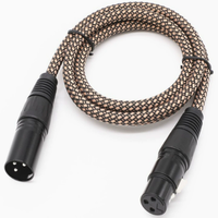 Câble micro multifonctionnel 3 broches XLR mâle-femelle, câble tressé pour contrôle des éclairages de scène DMX512