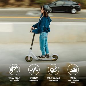 Para la serie de scooters Segway 22-28: 22-28 MPH, 24.9 millas de autonomía, sistema de frenado de doble suspensión, carga rápida, plegable. - Product Image 4