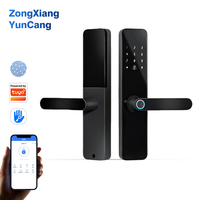 Serrure de porte intelligente à empreintes digitales, contrôle par application WiFi, 50 empreintes digitales, 1000 cartes IC, 150 mots de passe, maison, hôtel