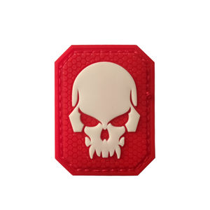 Patch tactique lumineux 3D en PVC motif crâne, badge en caoutchouc personnalisé thermocollant, appliqué en dentelle, pour chapeau d'extérieur, design personnalisé, crochet pour vêtements - Product Image 3