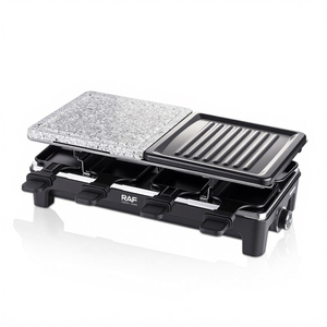 Machine à griller le fromage RAF, Parrilla De Queso, 1500W, <span class=keywords><strong>raclette</strong></span> pour 8 personnes avec plaque en pierre pour les fêtes en famille - Product Image 5