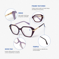 Gafas con Filtro de Luz Azul Estilo Vintage con Logotipo Personalizado, Monturas de Gafas Ópticas Únicas Extra Grandes