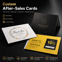 Cartes de remerciement personnalisées avec coupon, en carton, pour emballages de petites entreprises, inserts pour e-commerce, impression de logo, toutes tailles et designs